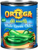 Ortega Whole Green Chiles - 27 oz. can, 12 cans per case