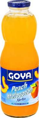 Goya Peach Nectar Juice, 33.8 Ounce -- 12 per case.