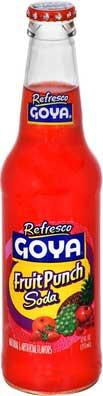 Goya Refresco Fruit Punch Soda, 12 Ounce -- 24 per case.