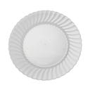 WNA Classicware Clear Polystyrene Round Plate, 9 inch -- 180 per case.
