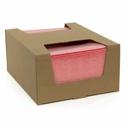SaniWorks 1/4 Fold Salmon Poly Rayon Antimicrobial Deluxe Towel, 13 x 21 inch -- 150 per case.