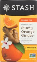 Stash Sunny Orange Ginger Herbal Tea - 18 tea bags per pack -- 6 packs per case