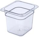Storplus Clear 1/6 Size Food Pan, 6 inch