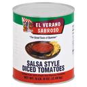 El Verano Sabroso Salsa Style Diced Tomatoes, 102 Ounce -- 6 per case.