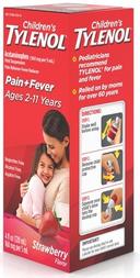 Tylenol Childrens Strawberry Oral Suspension, 4 Fluid Ounce -- 36 per case.