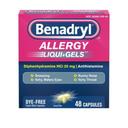 Benadryl Dye Free Antihistamine Allergy Liquid Gel Capsules, 48 count -- 24 per case