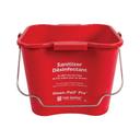 Kleen Pail Pro Red Sanitizer Disinfectant Pail, 6 Quart Capacity -- 12 per case