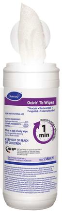 Oxivir Tb disinfectant Cleaner Wipes, 60 count per pack -- 12 per case