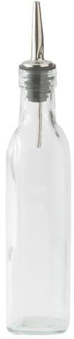 Winco Oil/Vinegar Cruet with Pourer, 8 Ounce Square Bottle -- 24 per case