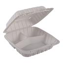Empress Earth Natural Mineral Filled Polypropylene Three Compartment Hinged Container, 8 x 8 x 3 inch -- 150 per case.