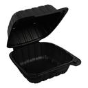 Empress Earth Black Mineral Filled Polypropylene Hinged Container, 6 x 6 x 3 inch -- 300 per case.