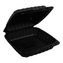 Empress Earth Black Mineral Filled Polypropylene Single Compartment Hinged Container, 9 x 9 x 3 inch -- 150 per case.