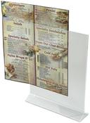 Winco Acrylic Double-Sided Clear Menu Stand, 8 x 11 inch -- 12 per case