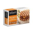 Julians Cauli Wafels Turkey Sausage and Cheddar Breakfast Sandwich, 8 Ounce -- 8 per case