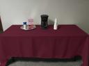 Intedge Burgundy Poly/Cotton Tablecloth, 64 x 120 inch 