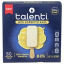 Talenti Mini Zesty Lemon Sorbetto Bar, 11.1 Fluid Ounce -- 6 per case