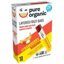 Pure Organic Strawberry Banana Layered Fruit Bar, 6.2 Ounce -- 9 per case