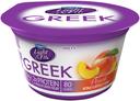 Light and Fit Greek Peach Nonfat Yogurt, 5.3 Ounce -- 12 per case.