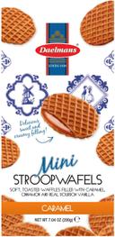 Daelmans Caramel Filled Minis Wafel - Countertop Display, 7.04 Ounce -- 12 per case.