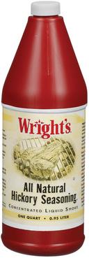 Wrights Hickory Flavored Liquid Smoke, 32 oz. bottle -- 12 per case