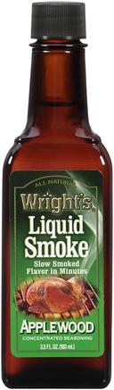 Wrights All Natural Liquid Smoke Applewood Seasoning, 3.5 Fluid Ounce -- 12 per case.
