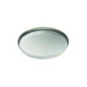 Gobel Tin Plate Round Fluted Tart Mold with Fixed Bottom, 7.87 inch Dia x 0.98 inch Height Cavity