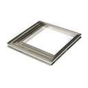 Gobel Stainless Steel Square Tart Ring with Rolled Edges, 8.66 inch Width x 8.66 inch Depth X 0.78 inch Height