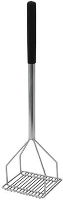 Winco Square Potato Masher with Chrome Plated Wooden Handle, 5.25 x 24 inch -- 12 per case