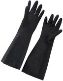 Winco Large Black Natural Latex Gloves, 10 x 18 inch -- 24 per case
