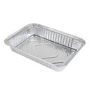 Chef's Seal Aluminum Silver Standard Weight Oblong Foil Pan, 1.50 Pound Capacity -- 500 per case