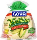 Goya 6 inch White Corn Tortilla, 30 count per pack -- 12 per case.