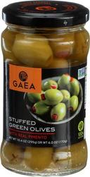Gaea Natural Pimento Stuffed Olives, 6 Ounce -- 8 per case