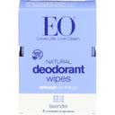 EO Products Natural Lavender Deodorant Wipes - 6 count per pack -- 12 packs per case