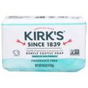 Kirks Fragrance Free Gentle Castile Bar Soap, 4 Ounce