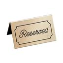 Cal-Mil Gold with Black Double-Sided Reserved Tent Sign, 5 x 1 x 3 inch -- 12 per case