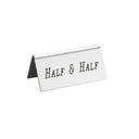 Cal-Mil Silver Half and Half Beverage Tent, 3 x 1 x 1.5 inch -- 12 per case