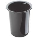 Cal-Mil Black Solid Melamine Cylinder for Flatware or Condiment Display, 4.50 x 4.50 x 5.50 inch -- 3 per case