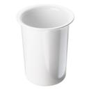 Cal-Mil White Solid Melamine Cylinder for Flatware or Condiment Display, 4.50 x 4.50 x 5.50 inch