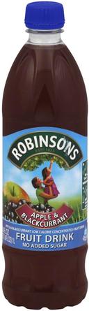 Robinsons Apple and Blackcurrant Fruit Drink, 1 Liter -- 12 per case
