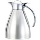 Service Ideas Marquette Series 18/8 Stainless Steel Polished Finish Vacuum Insulated Carafe with Flip Top Lid, 1 Liter Capacity
