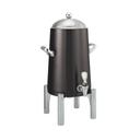 Service Ideas Flame Free Thermo Urn Metallic Elements Black Onyx Round Stainless Vacuum Insulated Urn, 3 Gallon Capacity