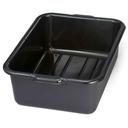 Tablecraft Black High Density Polypropylene Tote Box, 21.5 x 15.75 x 7 inch -- 12 per case