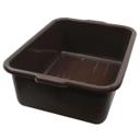 Tablecraft Brown High Density Polypropylene Tote Box, 21.5 x 15.75 x 7 inch -- 12 per case