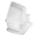 Tablecraft Milky White High Density Polyethylene Freezer Storage Box, 21.5 x 15.5 x 7.125 inch -- 12 per case