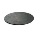 Tablecraft Frostone Slate Collection Black Round Serving Tray, 16 x 16 x 0.3 inch