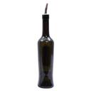 Tablecraft Luna Dark Green Glass Bottle with Pourer, 17 Ounce Capacity -- 12 per case