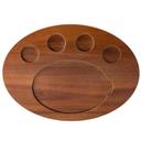 Tablecraft Acacia Fajita Oval Serving Board, 17 x 12.25 x 0.75 inch