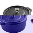 Tablecraft Cast Iron Cocotte with Lid and Stainless Steel Knob, 16 Ounce Capacity