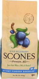 Sticky Fingers Wild Blueberry Scone Mix, 16 Ounce -- 6 per case