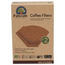 If You Care Number 2 Unbleached Coffee Filter, 100 count -- 12 per case